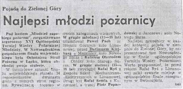 Wycinek z Gazety Krakowskiej z dnia 21.05.1993